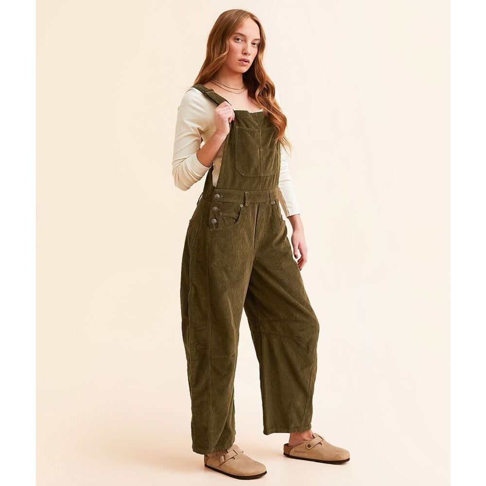 New Free People Good Luck Corduroy Overalls Size XS - Picture 4 of 16